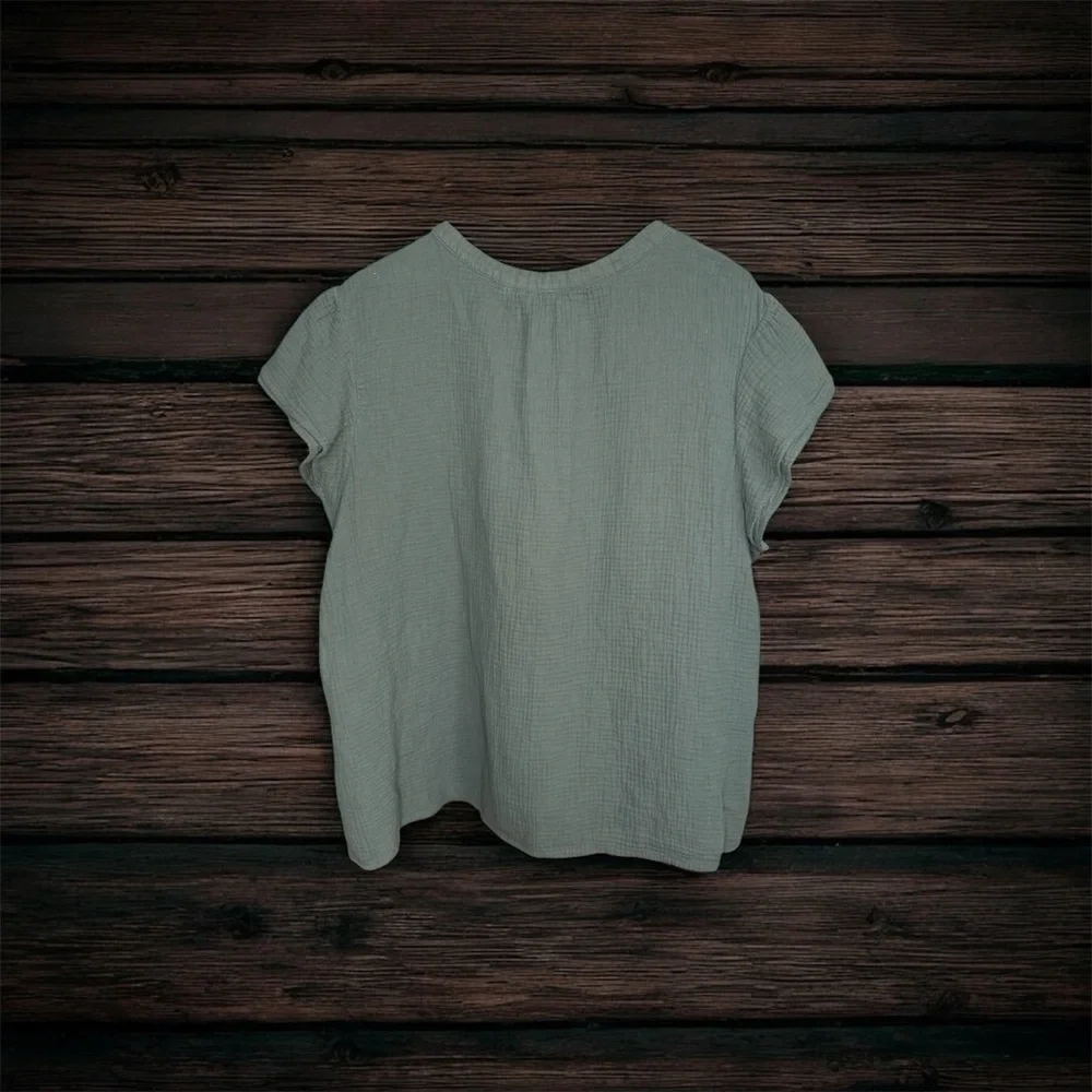 Candace Cameron Bure Sage Blouse - Picture 2 of 3